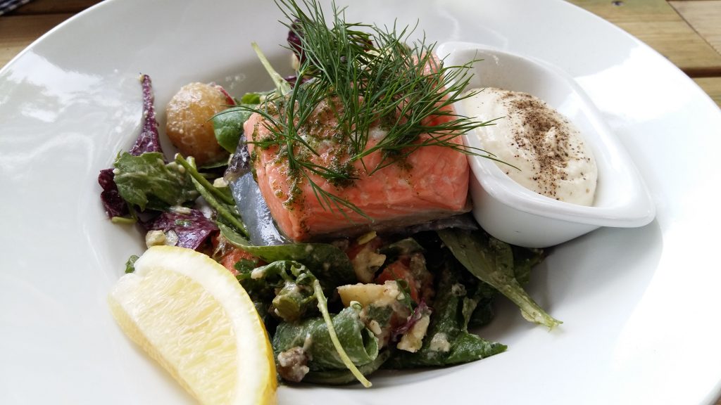 The Boat House Djurönäset's Summer Restaurant - Poached Salmon