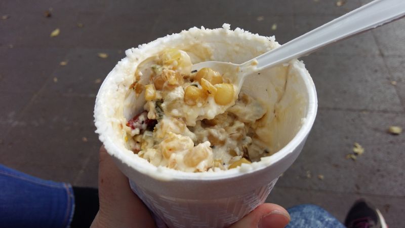 Esquites - Corn with cheese and mayo