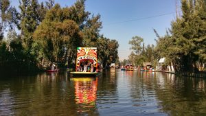 A Trajinera boat at Xochimilco - Awesome things to do in Mexico City