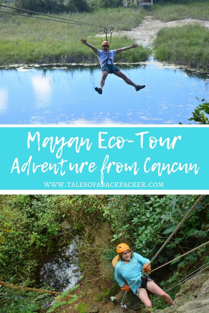 This eco-tour brings tradition, custom, and adventure together for an an all-day Cancun excursion to an authentic Maya village near Coba.&nbsp; Experience adventures like zip lining, canoeing, swimming in a cavern (cenote), rappelling, and learn more about the Maya culture by attending a Maya blessing ceremony and exploring the ancient Coba ruins in the lush jungle park. #Mexico #Cancun #Coba #Maya #EcoTour #Excursion #Adventure 