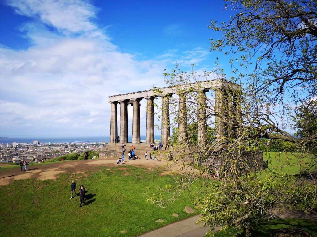The National Monument of Scotland on Calton Hill in Edinburgh