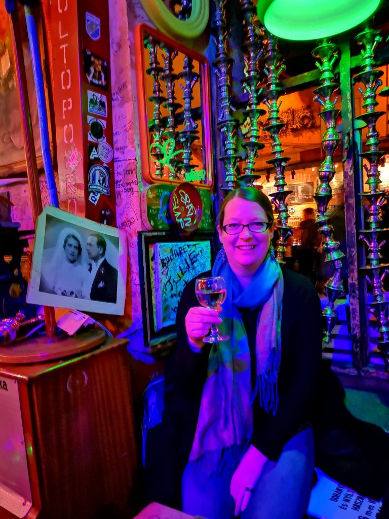 Having a Drink in Szimpla Ruin Bar