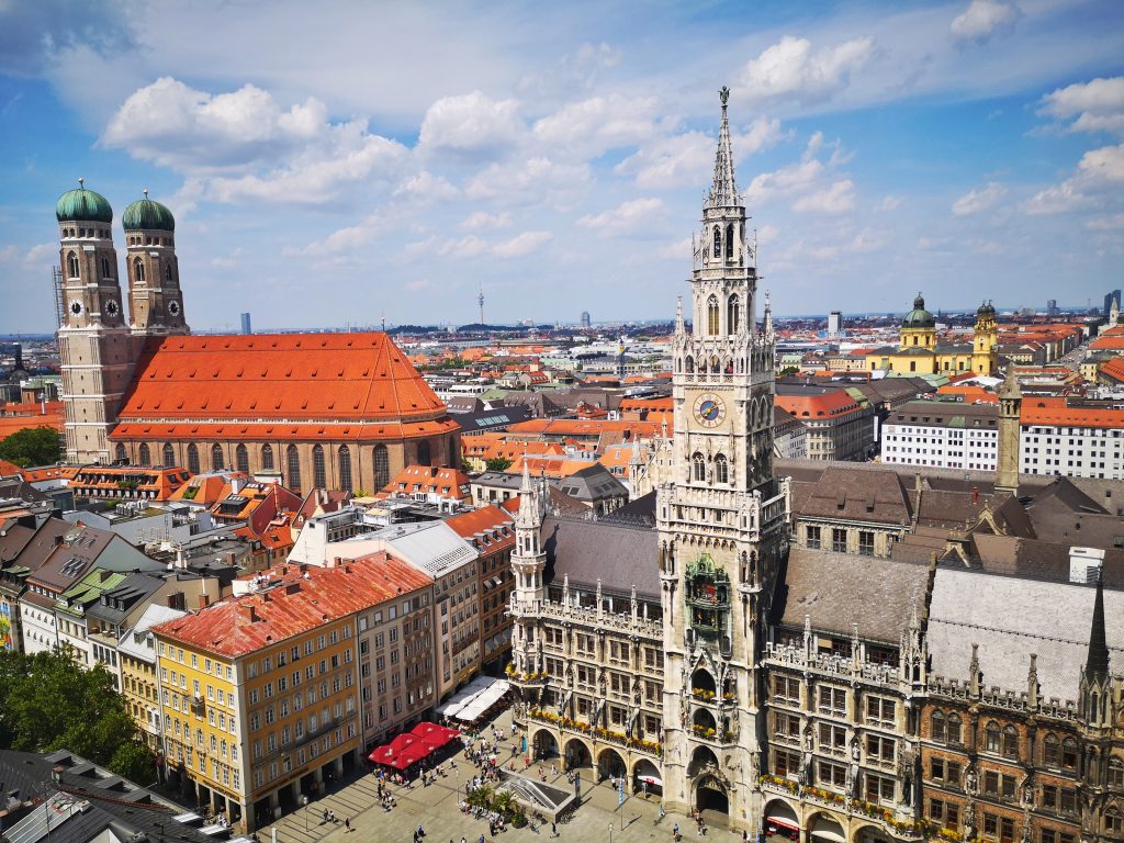 The View of Marianplatz from St Peter's Church Tower
