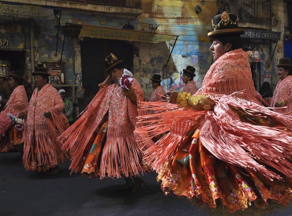 Dancers in La Paz Bolivia