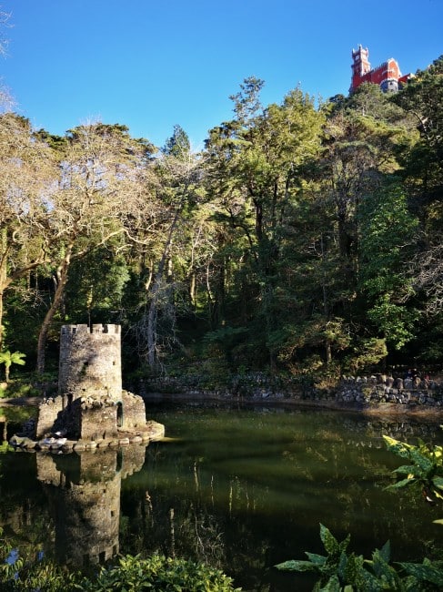 A Mini-Castle in the Duck Pond in Pena Palace Park