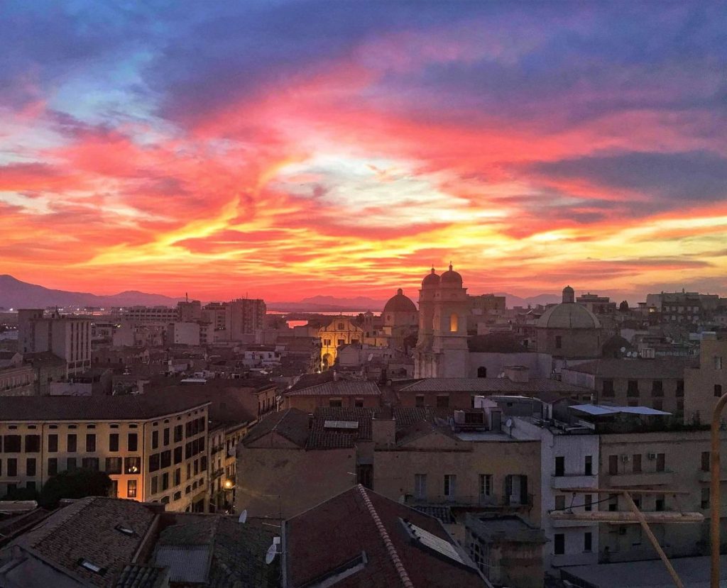 Sunset in Cagliari - Visiting Sardinia in Winter