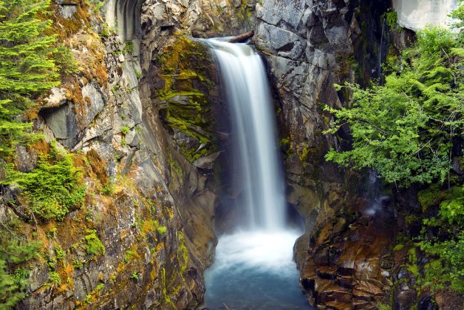 Waterfall in Mount Rainier National Park