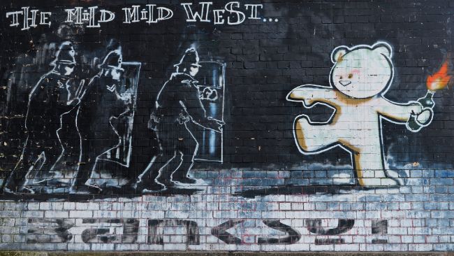 One of Banksy's Murals - An Epic Bristol Day Trip
