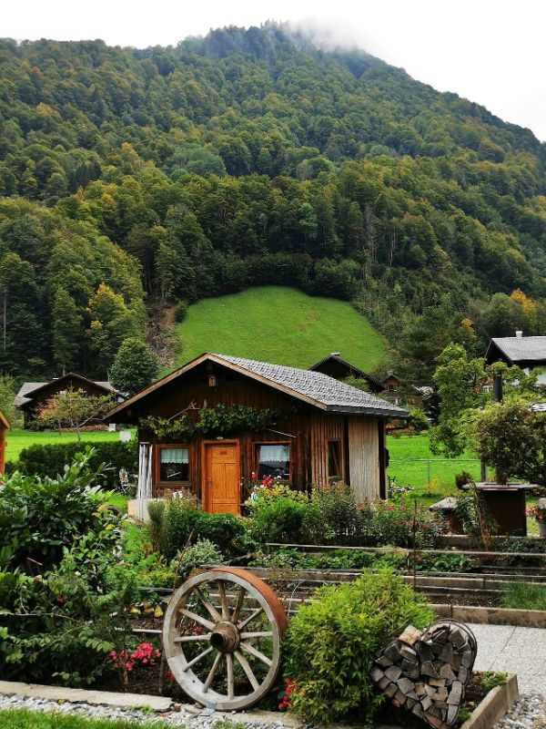 Pretty Alpine House surrounded by green hills in Mellau Vorarlberg Austria