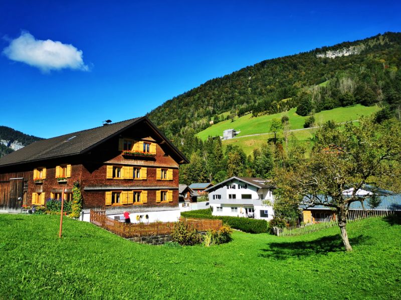The Pretty Alpine Village of Mellau in Vorarlberg Austria
