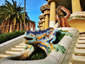 Dragon Statue at Park Guell - Things to do in Barcelona in Winter