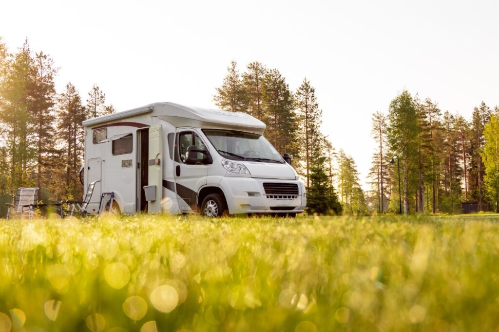 Motorhome in a Field - Cool Campervan Gadgets for your Next Road Trip