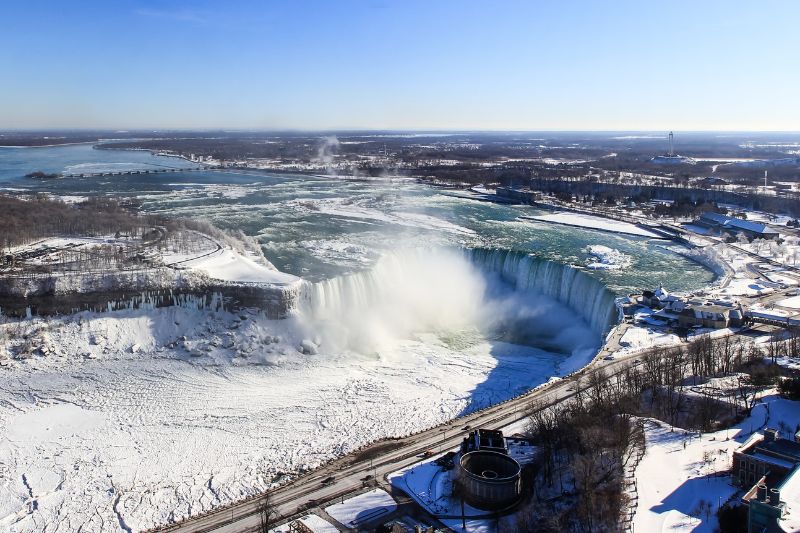 The View of Niagara Falls in Winter - From the Skylon Tower