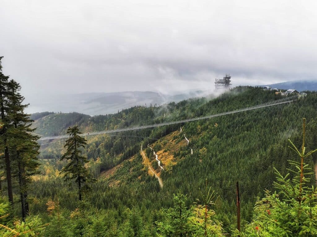 Sky Bridge 721 and Sky Walk in the Distance from the Hiking Trails