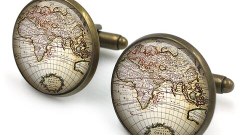 Image for Vintage Map Cufflinks