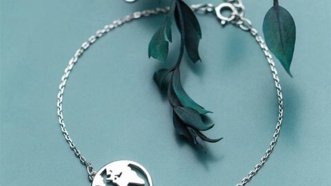 Image for Silver World Map Bracelet