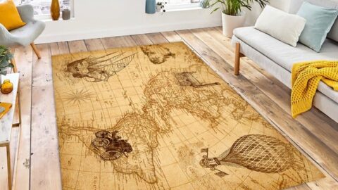 Image for Rustic World Map Rug