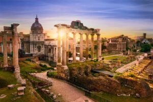 View of the The Roman Forum at sunrise - The Best Free Things to do in Rome