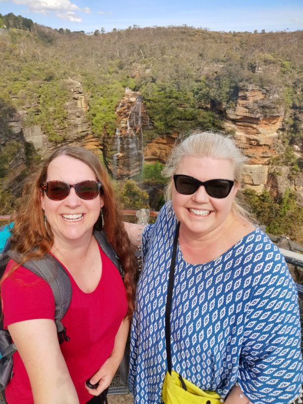 Me and Annette at Wentworth Falls