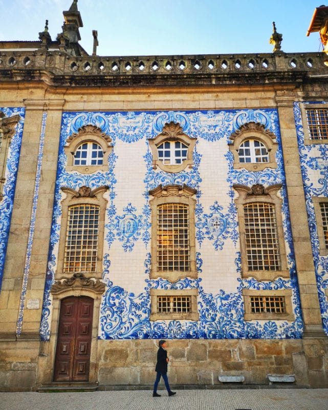 Azulejo Tiles on the wall of the Igreja do Carmo Porto