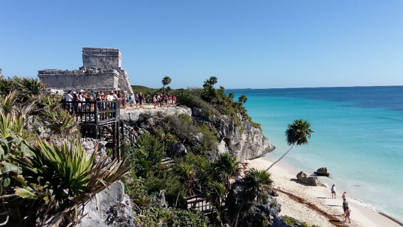 Tulum Mayan Ruins above the Beautiful Beach - Where to Stay in Tulum Mexico