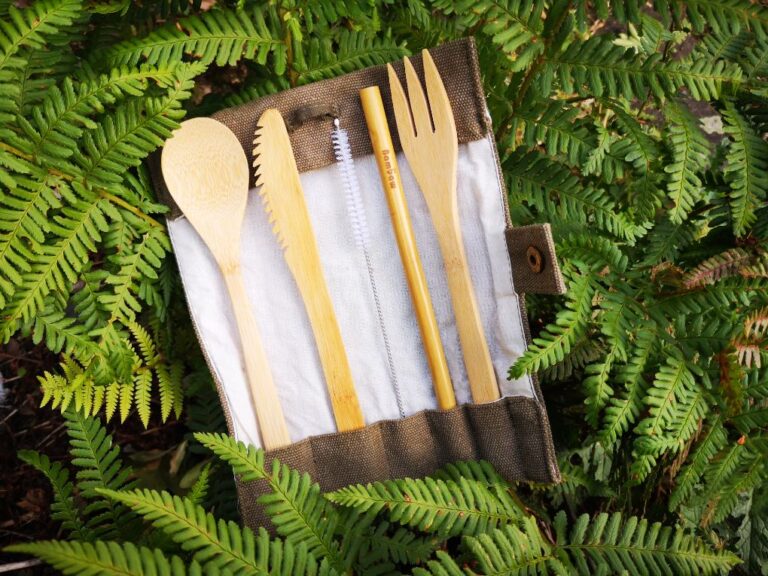 Eco Friendly Travel Products - a Bamboo Cutlery Set