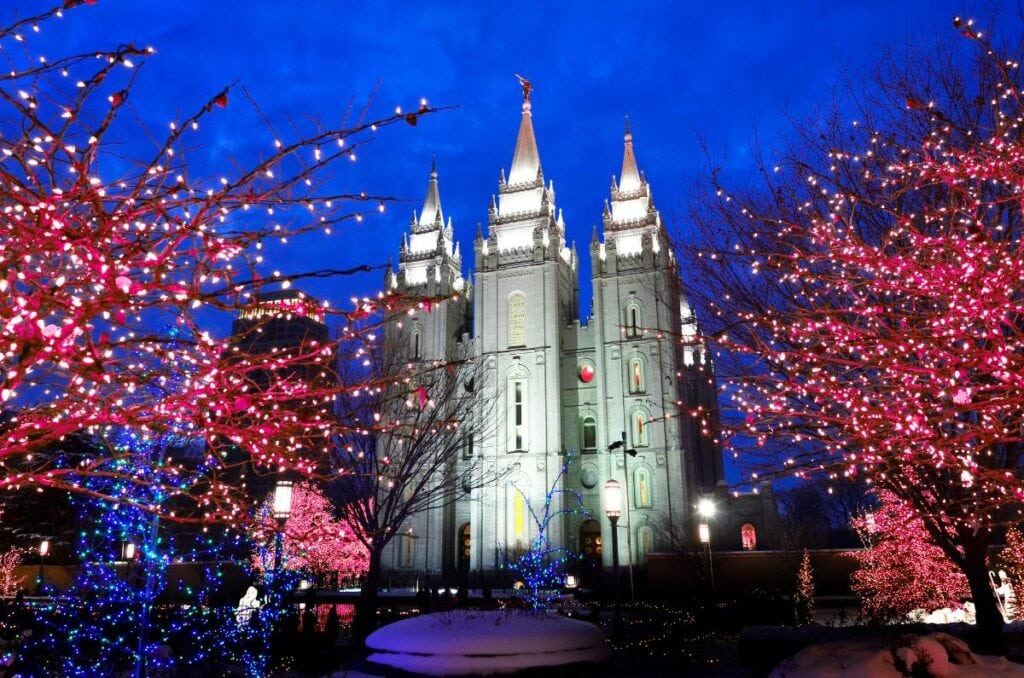 Temple Square Christmas Lights - Salt Lake City in December
