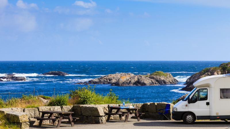 A Motorhome Stop on the Norwegian Coast