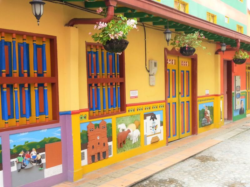 Colourful Streets in Guatape Colombia