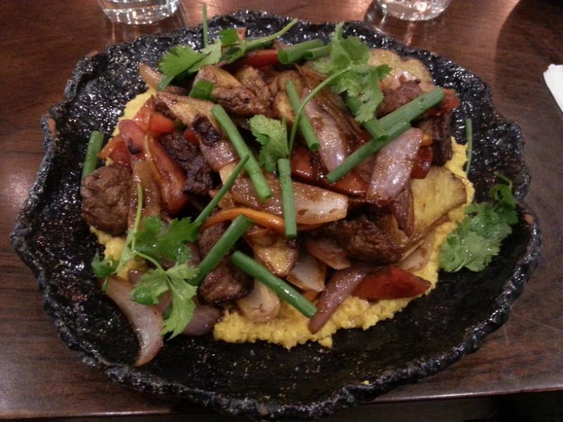 Lomo Saltado at a Restaurant in Cusco Peru