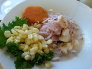 What to Eat in Peru - a Plate of Ceviche