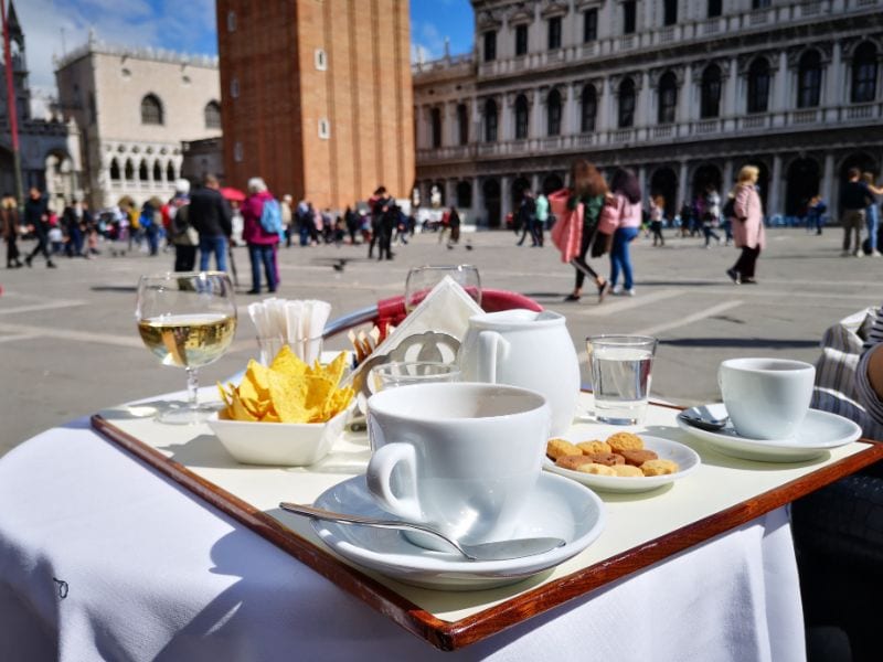 A Very Expensive Coffee in St Marks Square