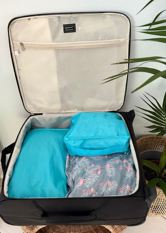 Packing Your Suitcase for London in Winter - a suitcase with paking cubes inside
